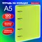 Тетрадь на кольцах А5 175х220 мм, 120 л., пластик, с резинкой, BRAUBERG, Салатовый, 404619 - фото 9997454