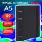 Тетрадь на кольцах А5 175х220 мм, 120 л., пластик, с резинкой, BRAUBERG, Черный, 404618 - фото 9997679