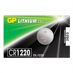 Батарейка GP Lithium, CR1220, литиевая, 1 шт., в блистере (отрывной блок), CR1220RA-7C5 - фото 10124266