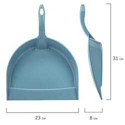 Совок для мусора, низкая рукоятка, пластик, серо-голубой, ассорти, "ИДЕАЛ", эконом IDEA, М 5190 101010601326 - фото 10703219