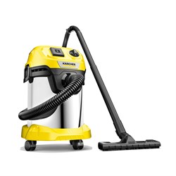 Пылесос хозяйственный KARCHER WD 3 PS, мусоросборник 17 л, мощность 1000 Вт, желтый, 1.628-190.0 - фото 10720469