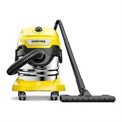 Пылесос хозяйственный KARCHER WD 4 S, мусоросборник 20 л, мощность 1000 Вт, желтый, 1.628-250.0 - фото 10720886