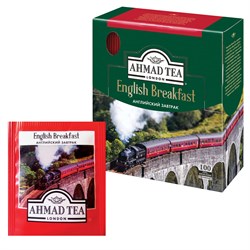 Чай AHMAD "English Breakfast" черный, 100 пакетиков в конвертах по 2 г, 600i-08 - фото 10724874