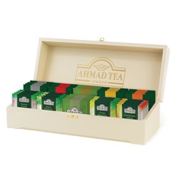 Чай AHMAD ассорти 10 вкусов в деревянной шкатулке, НАБОР 100 пакетов, Z583-2 - фото 10724989