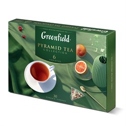 Чай GREENFIELD "Pyramid Tea Collection" ассорти 6 вкусов, НАБОР 30 пирамидок, 1768-10 - фото 10725011