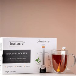 Чай TEATONE черный индийский, 100 стиков по 1,8 г, 1246 - фото 10725038