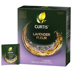 Чай CURTIS "Lavender Fleur" зеленый c лавандой, лепестками роз, 100 пакетиков в конвертах по 1,7 г, 102560 - фото 10725071