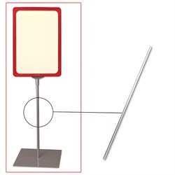 Трубка для сборки напольной стойки под рамку POS, высота 800 мм, диаметр 9 мм, 290267 101010290267 - фото 11360204