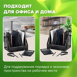 Лоток вертикальный для бумаг STAFF Basic, 245х320х285 мм, 6 отделений, сетчатый сборный, 100 101010237946 - фото 11468758