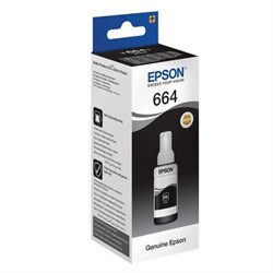 Чернила EPSON 664 (T6641) для СНПЧ Epson L100/L110/L200/L210/L300/L456/L550, черные, ОРИГИНАЛЬНЫЕ, C13T66414A/198 101010360972 - фото 11475175