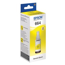 Чернила EPSON 664 (T6644) для СНПЧ Epson L100/L110/L200/L210/L300/L456/L550, желтые, ОРИГИНАЛЬНЫЕ, C13T66444A/498 101010360975 - фото 11475204