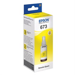 Чернила EPSON 673 (T6734) для СНПЧ Epson L800/L805/L810/L850/L1800, желтые, ОРИГИНАЛЬНЫЕ, C13T67344A/498 101010361044 - фото 11475275