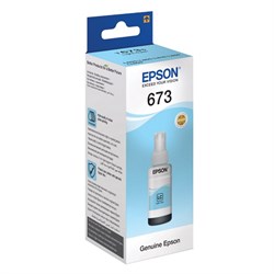 Чернила EPSON 673 (T6735) для СНПЧ Epson L800/L805/L810/L850/L1800, светло-голубые, ОРИГИНАЛЬНЫЕ, C13T67354A/598 101010361045 - фото 11475306