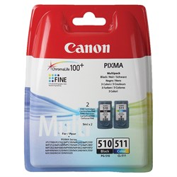 Картридж струйный CANON (PG-510/CL-511) PIXMA MP240/250/260/MX320, оригинальный КОМПЛЕКТ 2 цвета, 264 страницы, 2970B010 101010363187 - фото 11475600