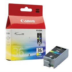 Картридж струйный CANON (CLI-36) PIXMA iP100, цветной, оригинальный, ресурс 250 стр., 1511B001 101010362266 - фото 11477047