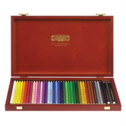 Карандаши цветные KOH-I-NOOR "Polycolor", 36 цветов, грифель 3,8 мм, заточенные, деревянный ящик, 3895036001DK - фото 11529522