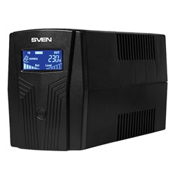 Источник бесперебойного питания SVEN Pro 650, 650VA (390W), 2 евророзетки, 2 розетки RJ45, SV-013844 - фото 11534888