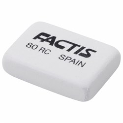 Ластик FACTIS 80 RC (Испания), 28х20х7 мм, белый, прямоугольный, CNF80RC 101010228000 - фото 11543658