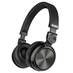 Наушники с микрофоном (гарнитура) SVEN AP-B650MV, Bluetooth, беспроводные, черные, SV-019310 - фото 11579828