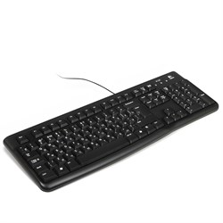 Клавиатура проводная LOGITECH K120, USB, 104 клавиши, черная, 920-002522 - фото 11580450