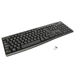 Клавиатура беспроводная LOGITECH K270, 104 клавиши + 8 дополнительных клавиш, мультимедийная, черная, 920-003757 - фото 11580463
