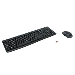 Набор беспроводной LOGITECH Wireless Combo MK270, клавиатура, мышь 2 кнопки + 1 колесо-кнопка, черный, 920-004518 - фото 11580554