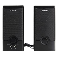 Колонки компьютерные SVEN SPS-603, 2.0, 2х3 Вт, дерево, черные, SV-015183 - фото 11581607