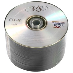 Диски CD-R VS 700 Mb 52x Bulk (термоусадка без шпиля), КОМПЛЕКТ 50 шт., VSCDRB5001 - фото 11581842