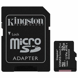 Карта памяти microSDHC 32 GB KINGSTON Canvas Select Plus, UHS-I U1, 100 Мб/с (class 10), адаптер, SDCS2/32GB - фото 11581998