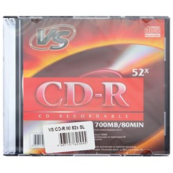 Диск CD-R VS, 700 Mb, 52x, Slim Case (1 штука), VSCDRSL01 - фото 11582004