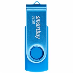 Флеш-диск 32 GB SMARTBUY Twist USB 2.0, синий, SB032GB2TWB - фото 11582037