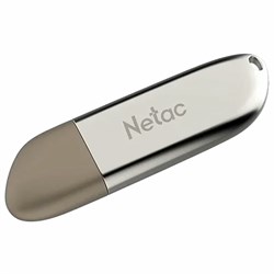 Флеш-диск 64 GB NETAC U352, USB 2.0, металлический корпус, серебристый, NT03U352N-064G-20PN - фото 11582046