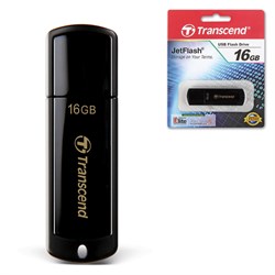 Флеш-диск 16 GB, TRANSCEND Jet Flash 350, USB 2.0, черный, TS16GJF350 - фото 11582091
