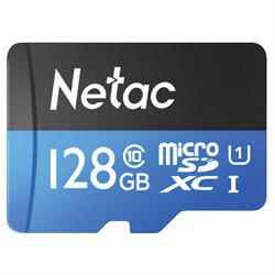 Карта памяти microSDXC 128 ГБ NETAC P500 Standard, UHS-I U1, 90 Мб/с (class 10), адаптер, NT02P500STN-128G-R - фото 11582298