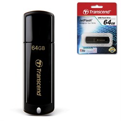 Флеш-диск 64 GB, TRANSCEND Jet Flash 350, USB 2.0, черный, TS64GJF350 101010510970 - фото 11582350