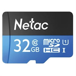 Карта памяти microSDHC 32 ГБ NETAC P500 Standard, UHS-I U1, 80 Мб/с (class 10), адаптер, NT02P500STN-032G-R - фото 11582381