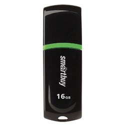 Флеш-диск 16 GB, SMARTBUY Paean, USB 2.0, черный, SB16GBPN-K 101010512769 - фото 11582386