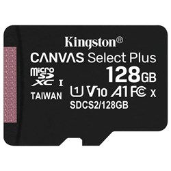 Карта памяти microSDXC 128GB KINGSTON Canvas Select Plus UHS-I U1, 100 Мб/с (class 10), SDCS2/128GBSP 101010513646 - фото 11582434