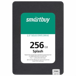 Твердотельный накопитель SSD SMARTBUY Splash 256GB, 2,5", SATA III, черный, SBSSD-256GT-MX902-25S3 101010513606 - фото 11582436