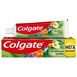 Зубная паста 150 мл COLGATE "Лечебные травы", отбеливающа, сфторидом и кальцием, 7891024133743 - фото 11590899