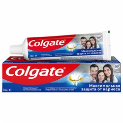 Зубная паста 100 мл COLGATE "Свежая мята", защита от кариеса, с фторидом и кальцием, 7891024149102 - фото 11590980
