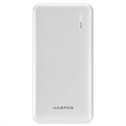 Внешний аккумулятор Harper PB-10011 white (10 000 MаЧ, 2-USB, MicroUSB, Литий-полимер) - фото 5655389
