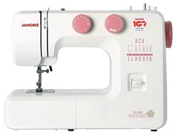 Швейная машина Janome 311PG (15 операций, петля автомат, вертик.челнок, работа с грубыми тканями) - фото 5657163