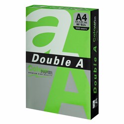 Бумага цветная DOUBLE A, А4, 80 г/м2, 500 л., интенсив, зелёная - фото 9978053