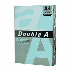 Бумага цветная DOUBLE A, А4, 80 г/м2, 500 л., пастель, голубая - фото 9978199