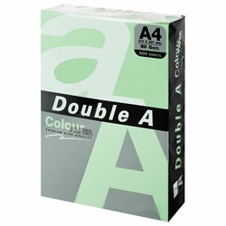 Бумага цветная DOUBLE A, А4, 80 г/м2, 500 л., пастель, светло-зеленая - фото 9978215