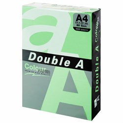 Бумага цветная DOUBLE A, А4, 80 г/м2, 500 л., пастель, зеленая - фото 9978222