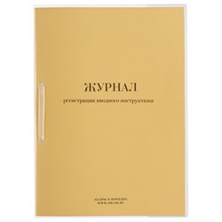 Журнал регистрации вводного инструктажа, 32 л., сшивка, пломба, обложка ПВХ, 130204 - фото 9981286