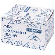 Мел белый ПИФАГОР, набор 100 шт., квадратный, 227440 101010227440