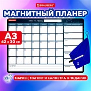 Планинг на холодильник магнитный НА МЕСЯЦ 42х30 см, с маркером и салфеткой, BRAUBERG, 237849 101010237849